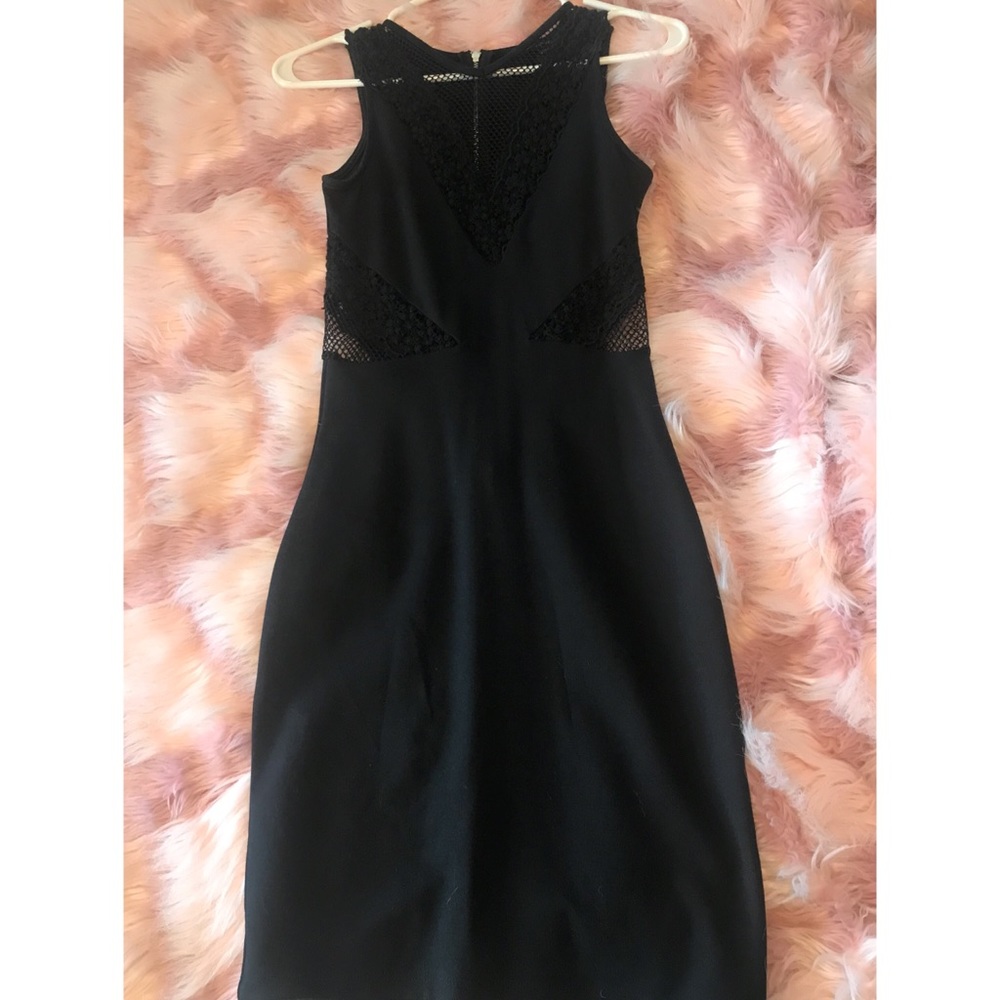 Black tight fitting cocktail dress